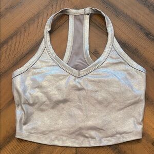 Beyond Yoga Silver Crop Tank Top